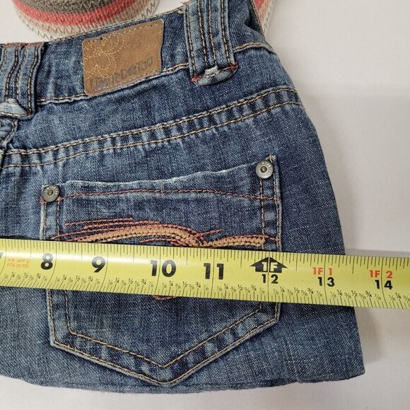 Handmade Upcycled Purse Blue Jeans 4 Compartments Canvas Belt Strap - Picture 5 of 7